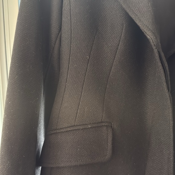 Banana Republic Isola Melton Hourglass Topcoat | Black Wool Blend | Size L NWT - Picture 5 of 10